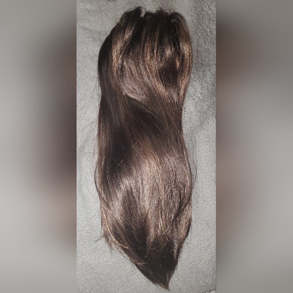 Luxurious 18" Brown Drawstring Ponytail Hair Extension